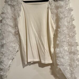 Elegant White Ruffle Sleeve Top